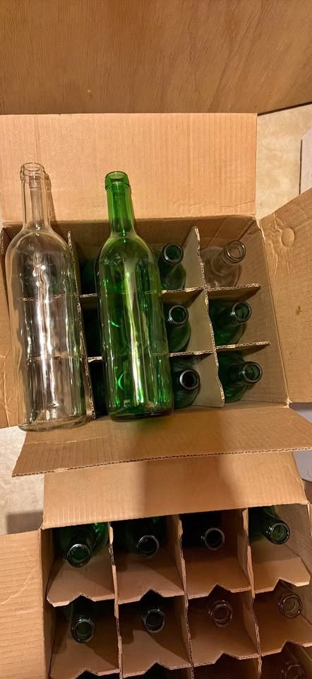 3 Cases New Empty Wine Bottles