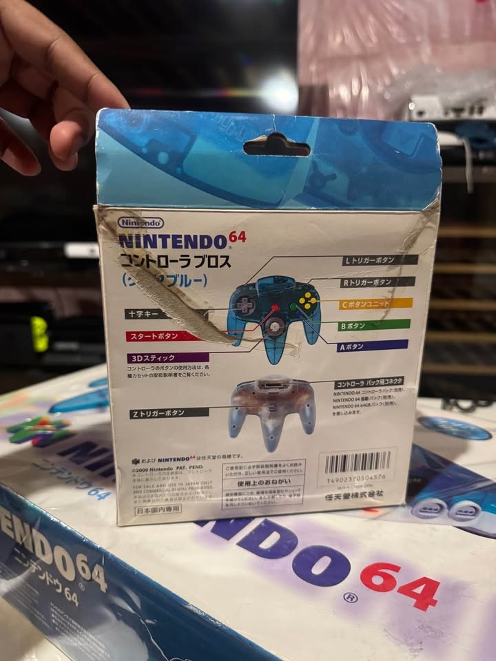 Nintendo 64 (N64) Clear Blue Controller - photo 2