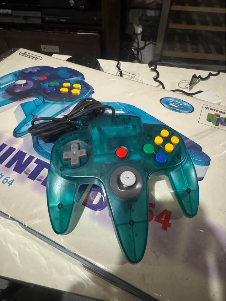 Nintendo 64 (N64) Clear Blue Controller - photo 3