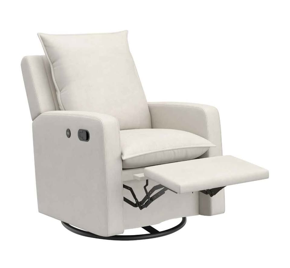 New Storkcraft Timeless Recliner Glider w/ USB - Ivory - photo 4