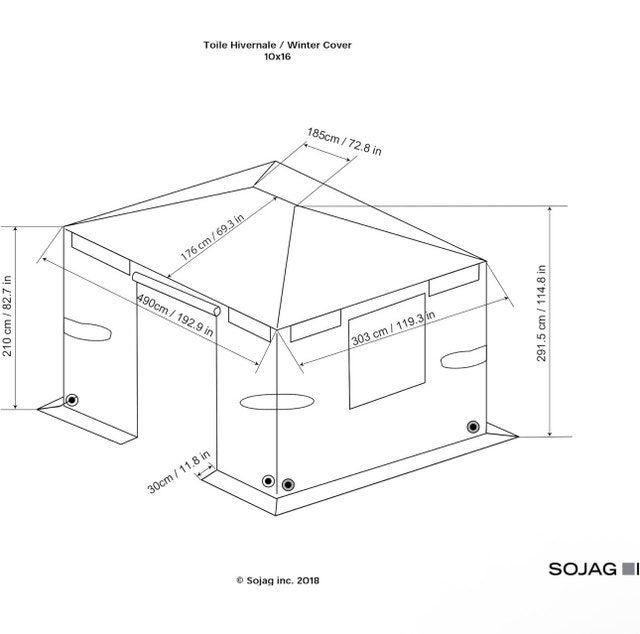 New Winter Gazebo Cover for 16x10 ft - photo 4