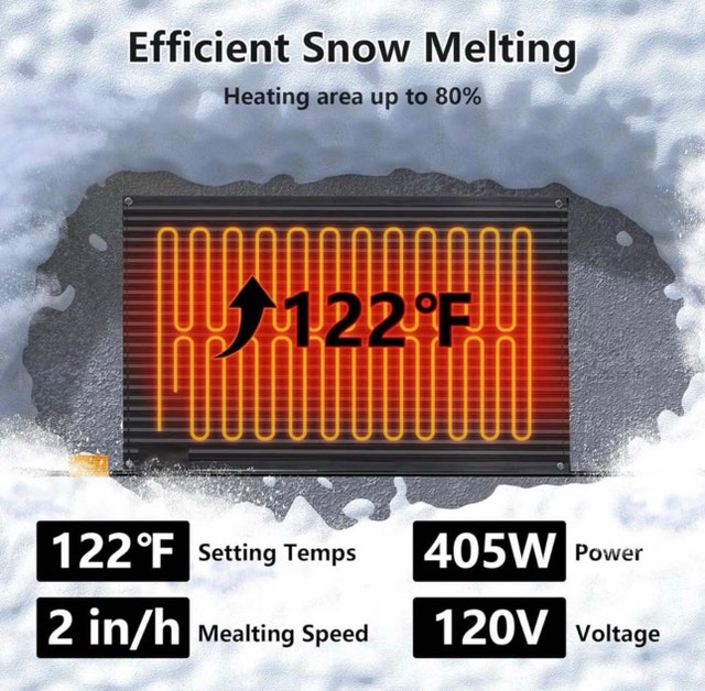 Snow Melting Mat - 30 x 48 inches - photo 2