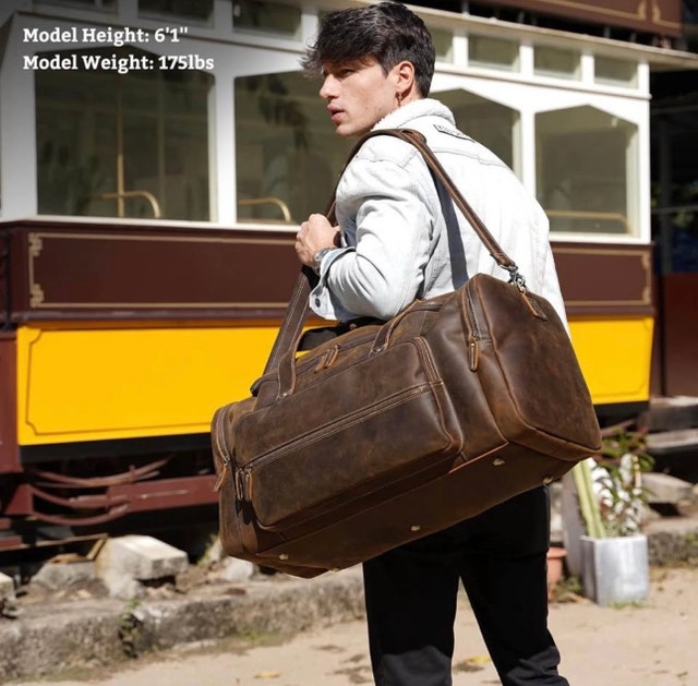 Brand New Polare 26’ Leather Duffle Bag - photo 5