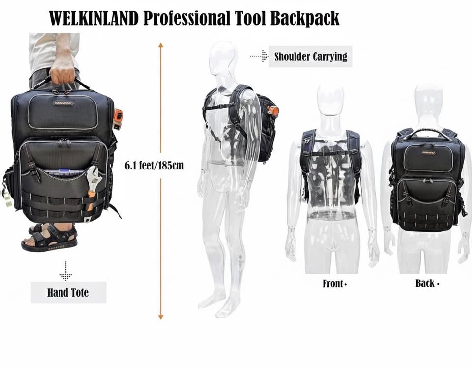New Full Open Tools Backpack for Electricians & Handymen - photo 3