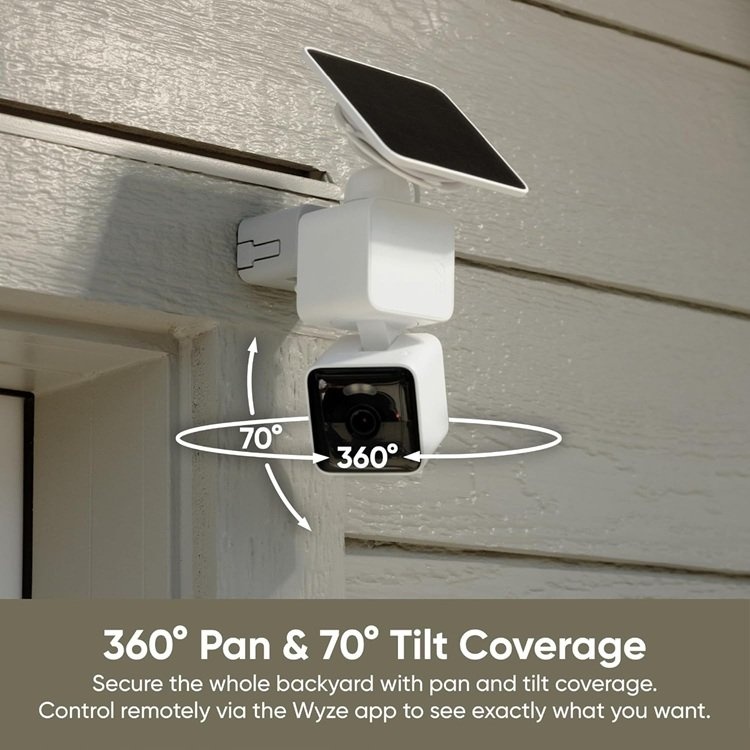 NEW WYZE Solar Cam Pan: Wireless Outdoor Security Camera, 2K HD - photo 3