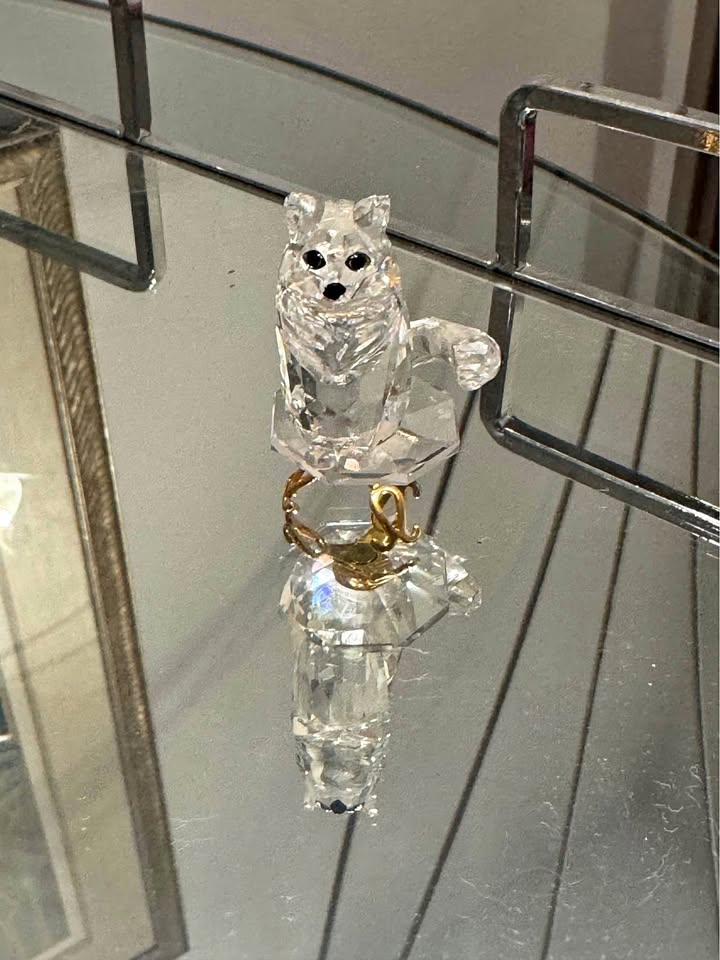 Swarovski Crystal cat with armchair