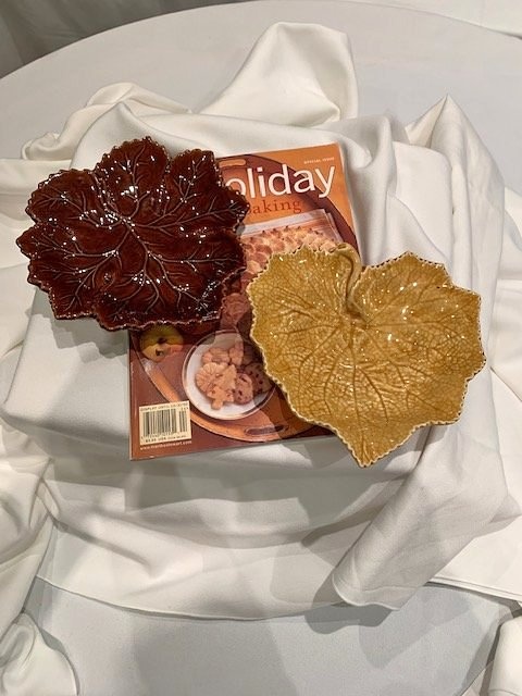 Ceramic Leaves Bordallo Pinheiro Gold Leaf - Olfaire Brown Leaf