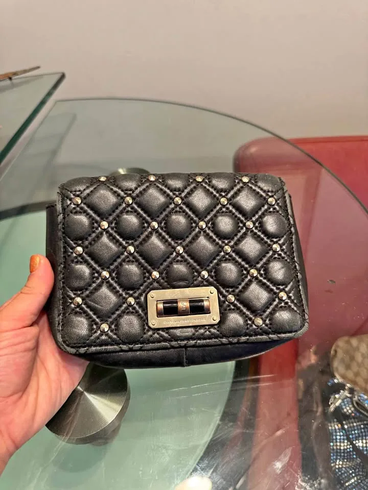 Diane von Furstenberg Quilted Studded Crossbody Bag/Clutch thumbnail