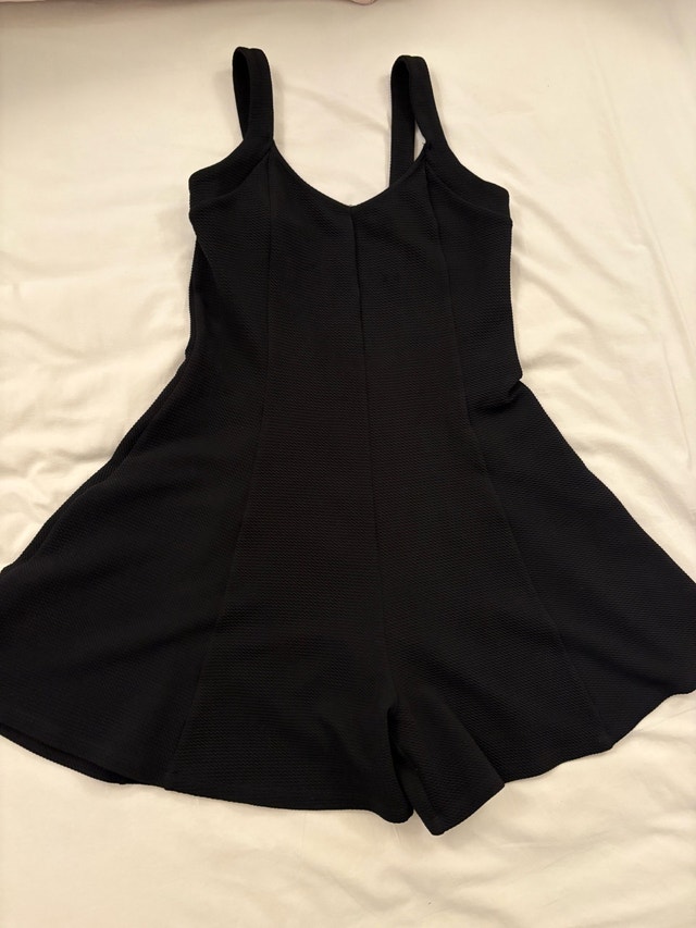 Stretchy Black Romper/Playsuit for Women - Large