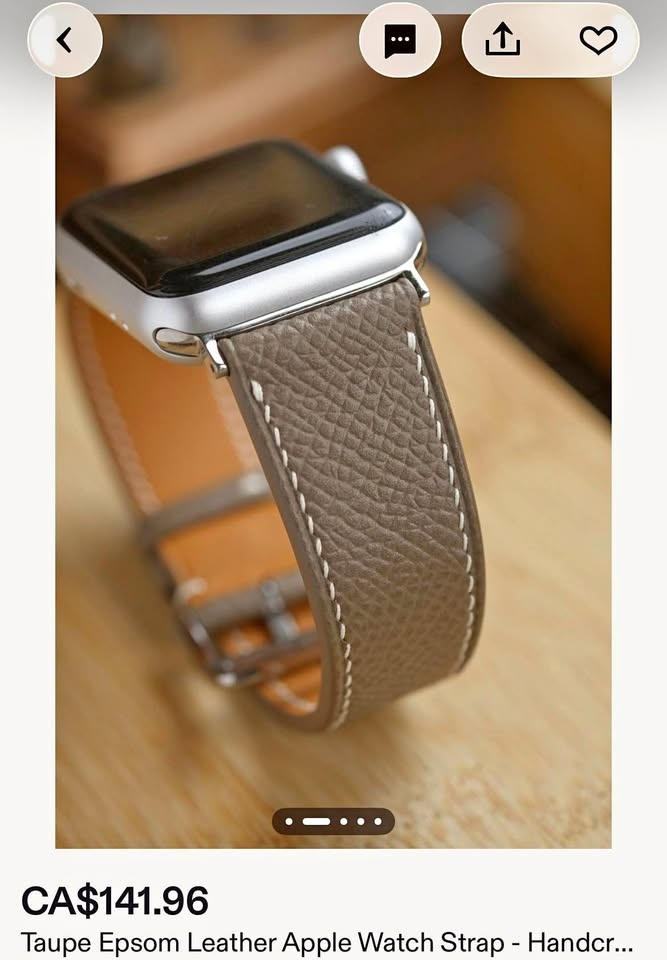 Handmade Epsom Leather Apple Watch Strap