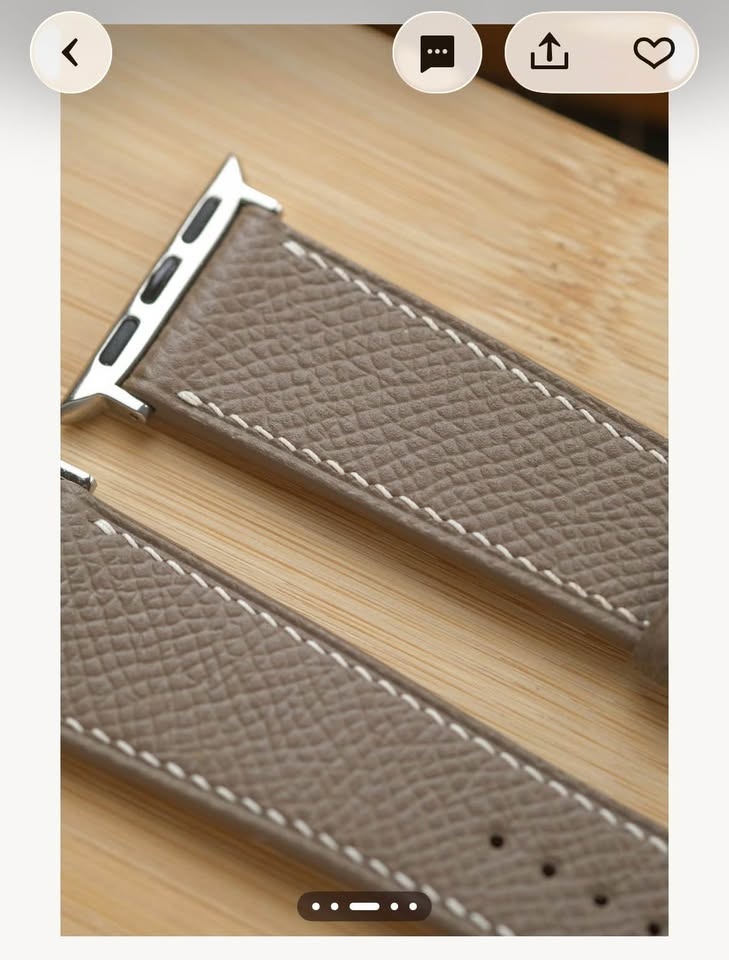 Handmade Epsom Leather Apple Watch Strap - photo 2