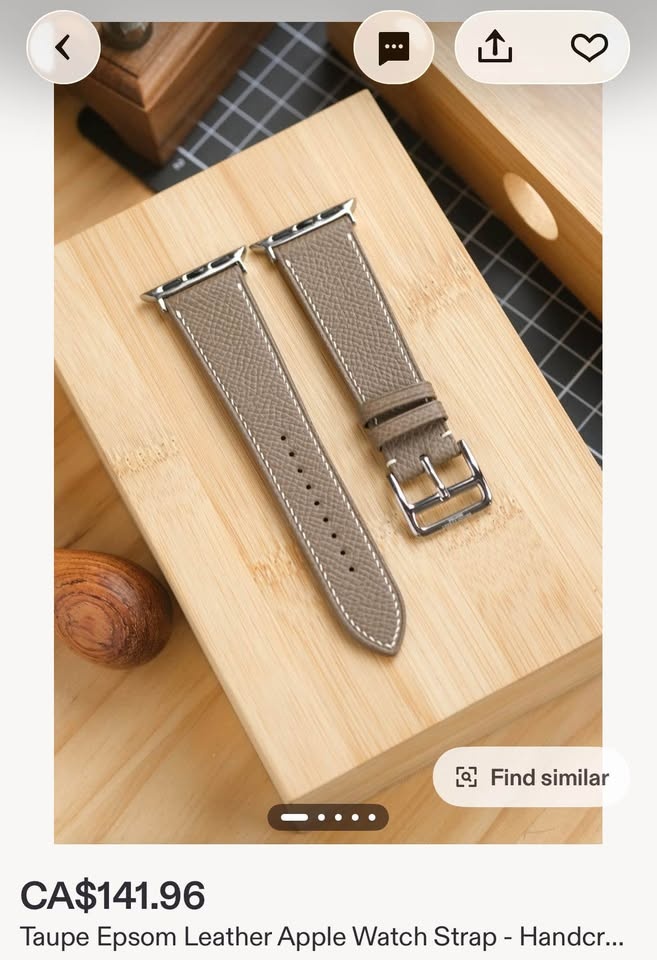Handmade Epsom Leather Apple Watch Strap - photo 3