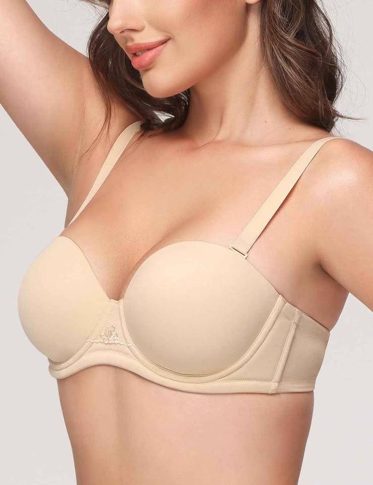 WingsLove Strapless Bra - Women's Wireless Padded Push Up (42DDD - photo 2
