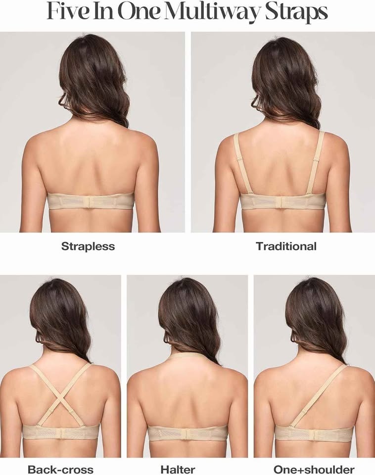 WingsLove Strapless Bra - Women's Wireless Padded Push Up (42DDD - photo 4