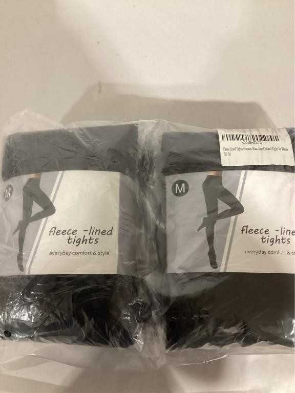 Fleece-Lined Tights - Women's Winter Leggings - Size M