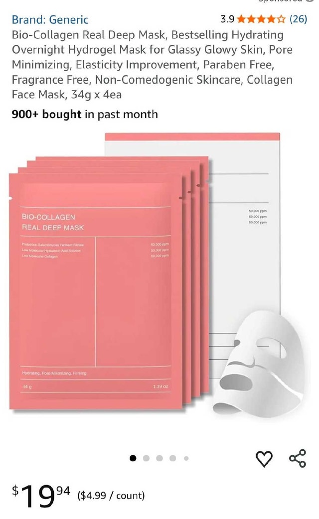 Bio-Collagen Deep Mask, Bestselling Hydrating Overnight Hydr
