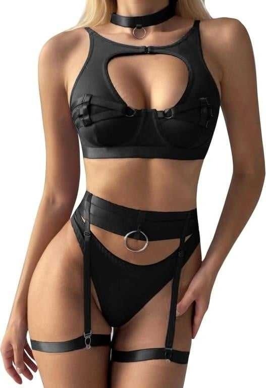 Popiv Lingerie 4 Piece Bra & Panty Set