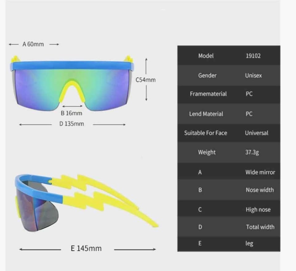 NEW UNISEX Sport Sunglasses RETRO DESIGN 80's 90's FASHION - photo 5