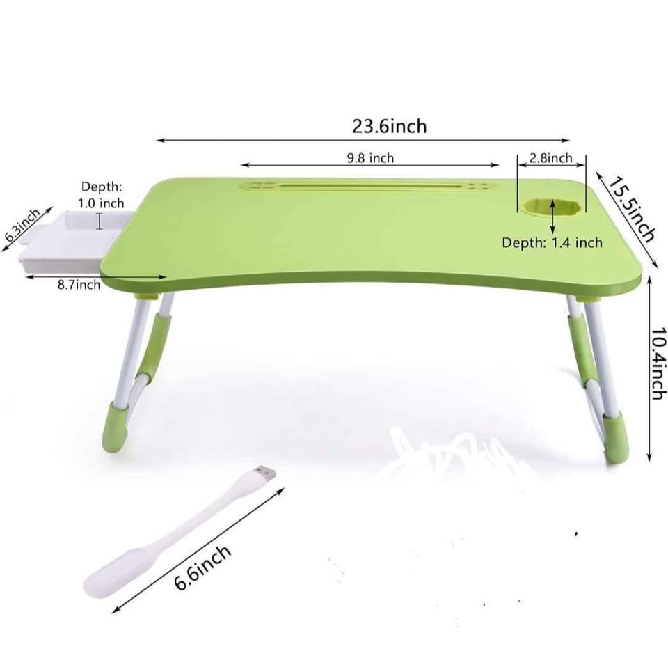 NEW Pink Foldable Laptop Bed Table with USB Light - photo 2