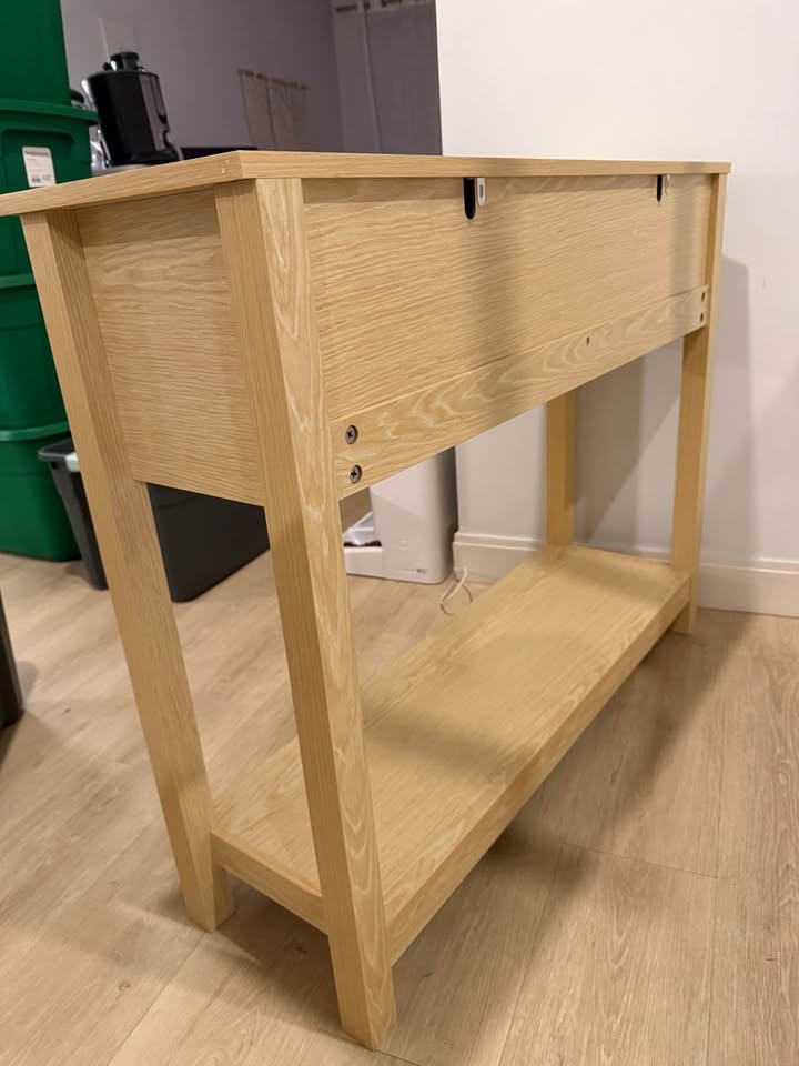 MOVING SALE Boho light wooden entryway table with drawers - photo 4