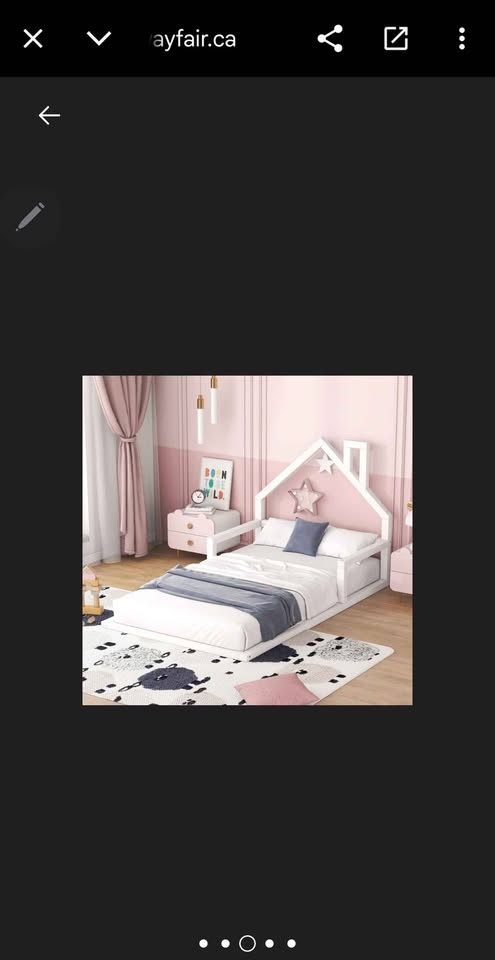 Unopened WASAFIRE Full Size Wood Floor Bed - White - photo 3