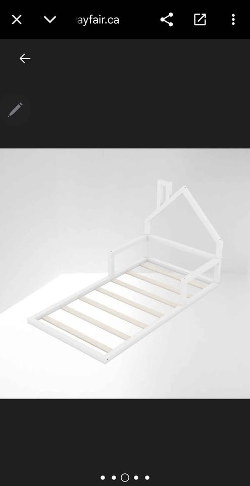 Unopened WASAFIRE Full Size Wood Floor Bed - White - photo 4