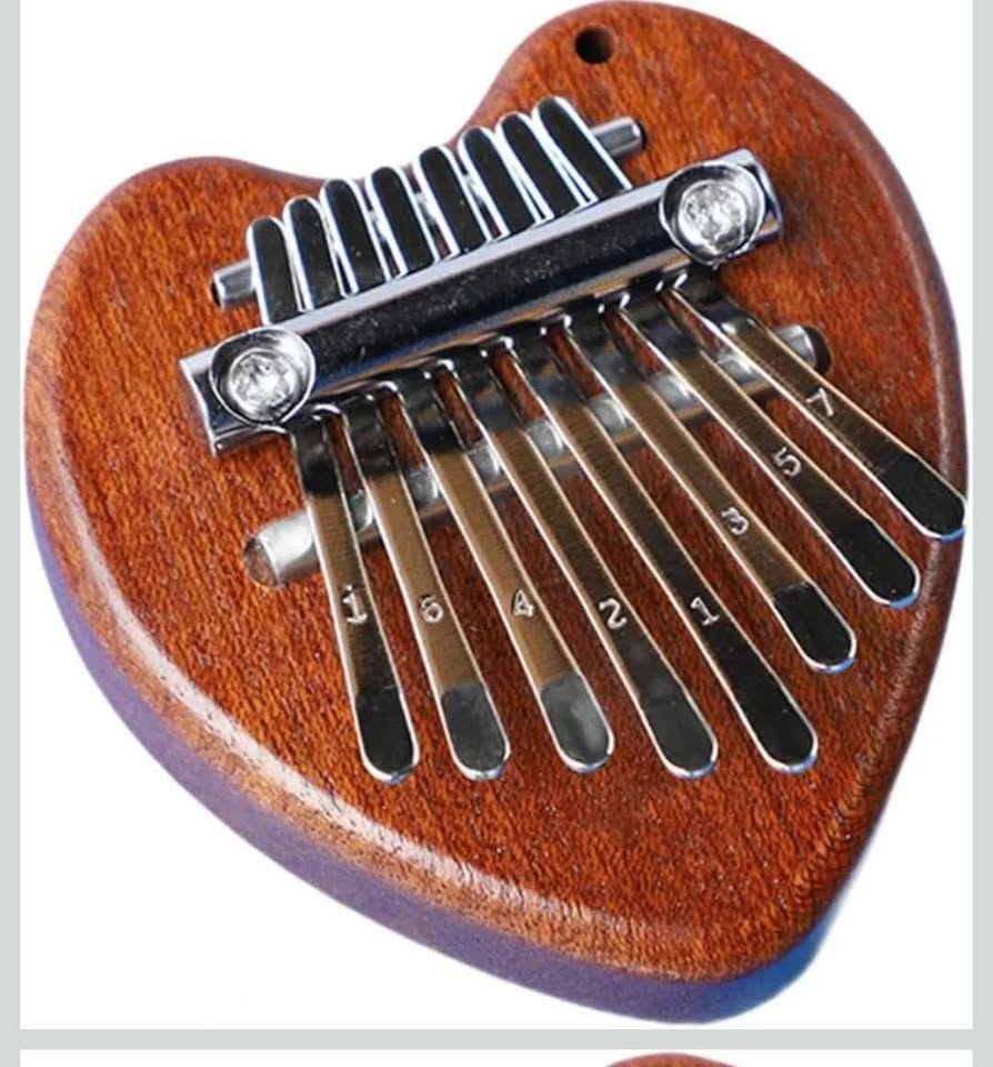 Heart Shaped Wooden Finger Thumb Piano - Kalimba - photo 2