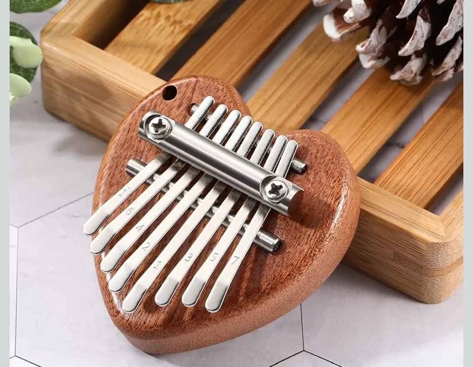 Heart Shaped Wooden Finger Thumb Piano - Kalimba - photo 5