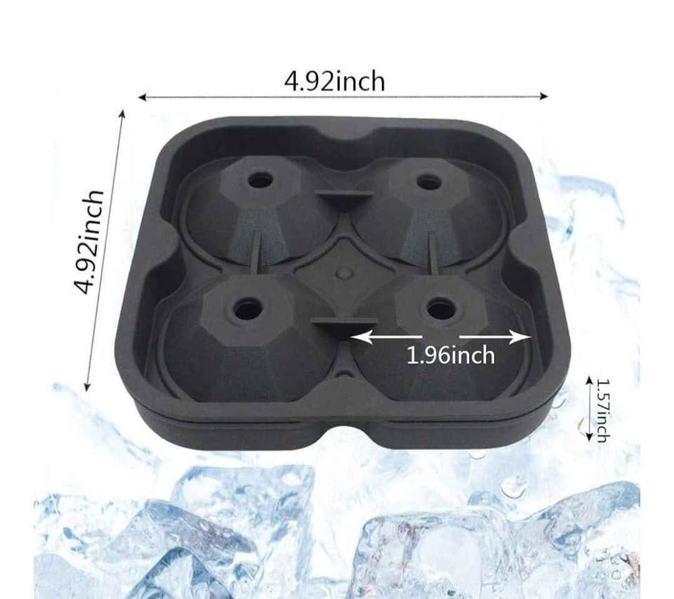 2 Silicone Ice Cube Trays - Taro Shape - photo 3