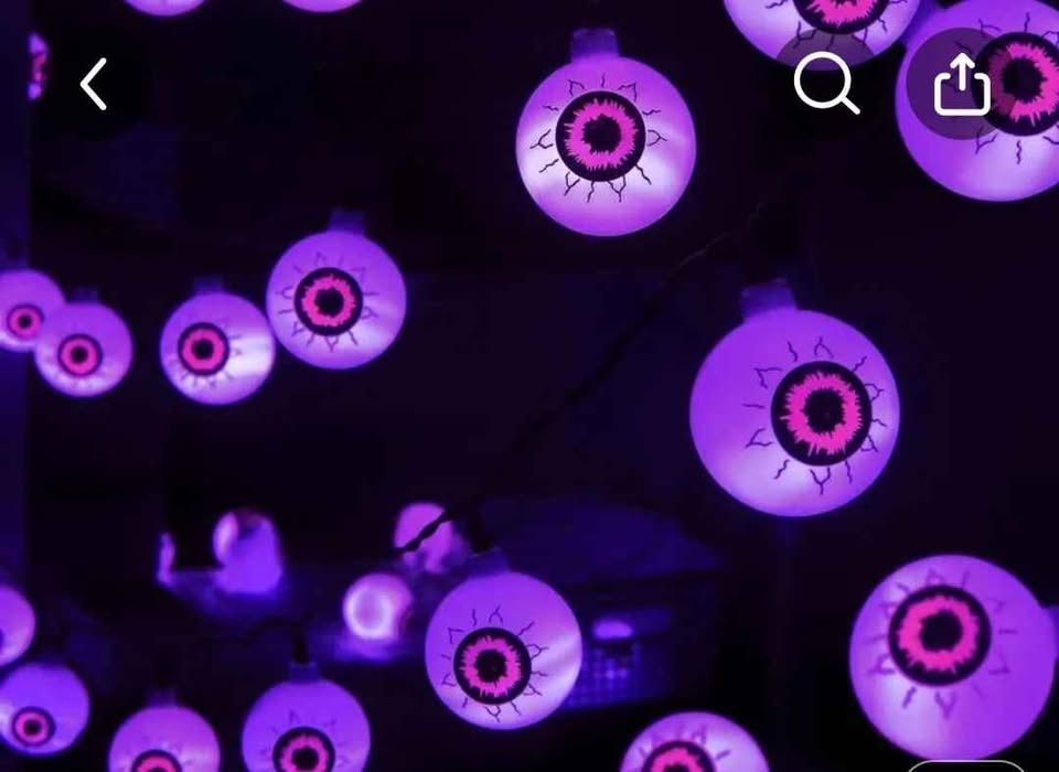 NEW 20pcs Purple Halloween Solar Eye Lights - Waterproof - photo 2