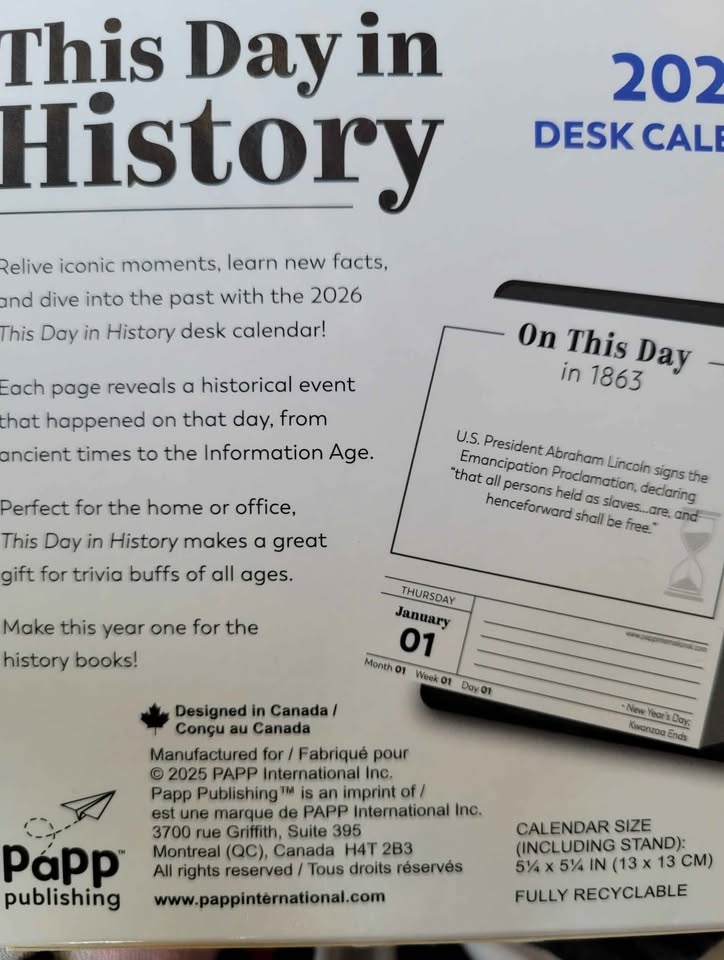 NEW THIS DAY IN HISTORY 2026 DESK CALENDAR - photo 3
