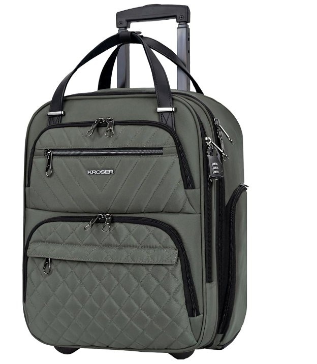 Carry On Underseat Suitcase - 16-inch Lightweight Overnight Bag