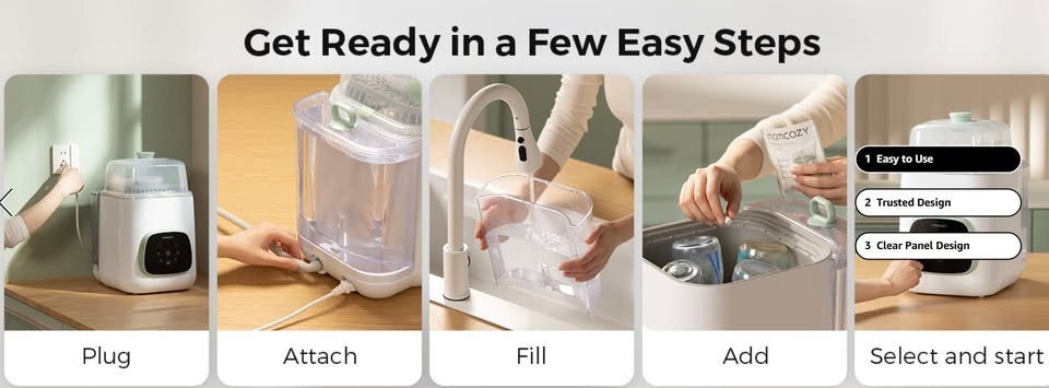 Momcozy KleanPal Pro Bottle Washer, Sterilizer & Dryer - photo 5