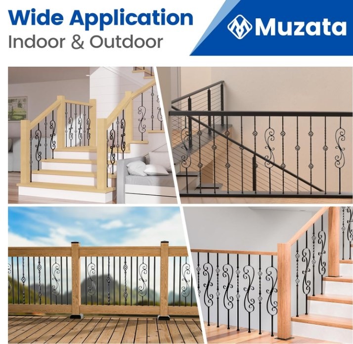 Wrought Iron Baluster 44'', Staircase Stair Spindles - photo 4