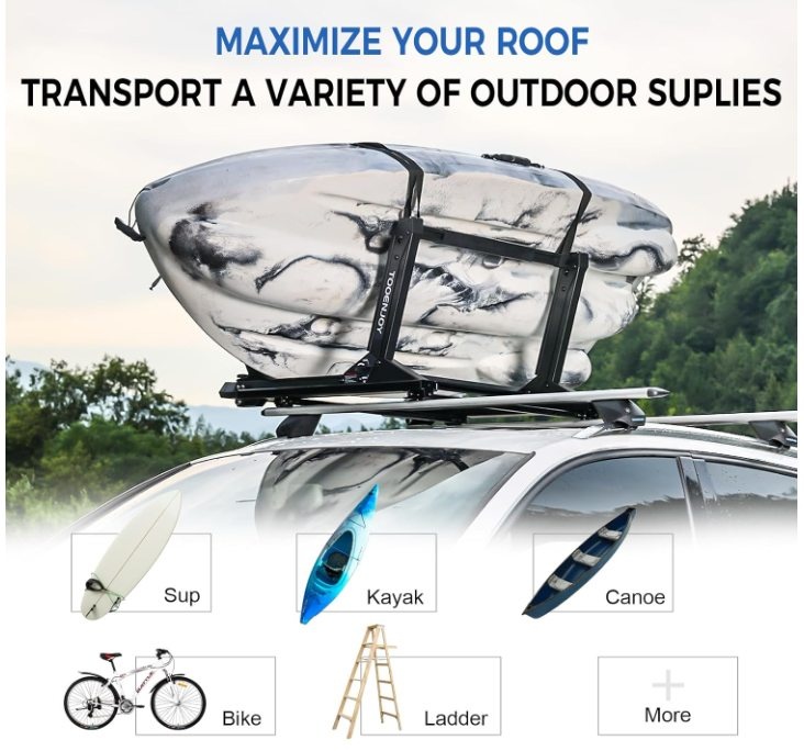 Heavy-Duty Kayak Lift Assist Roof Rack, 45 KG - photo 5