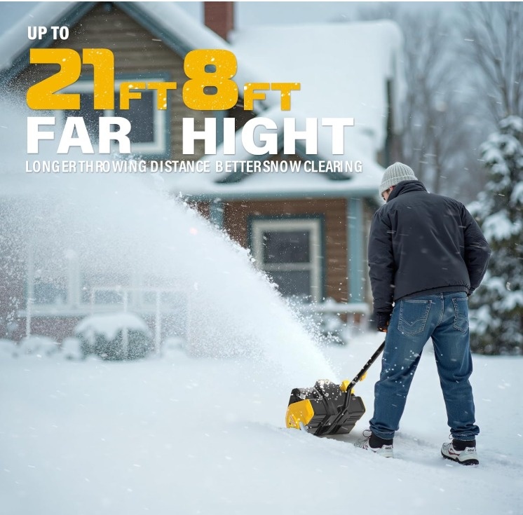 20V 12-Inch Cordless Snow Blower/Shovel w/ LED Light - photo 3