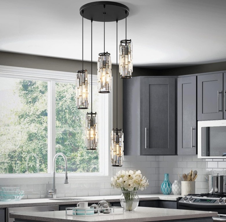 Modern Pendant Light Fixtures, Mini Crystal Chandeliers