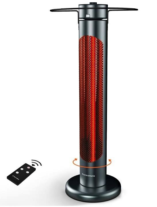 1500W Electric Infrared Patio Heater w/ Remote