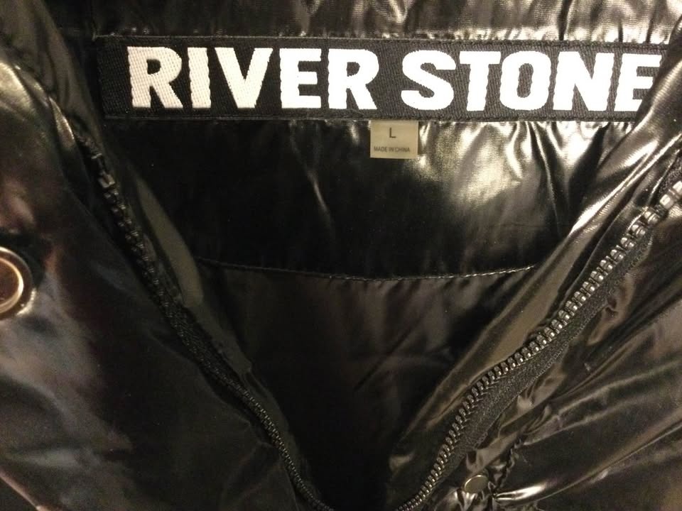 New Riverstone Down Black Shiny Puff Jackets, M - photo 5