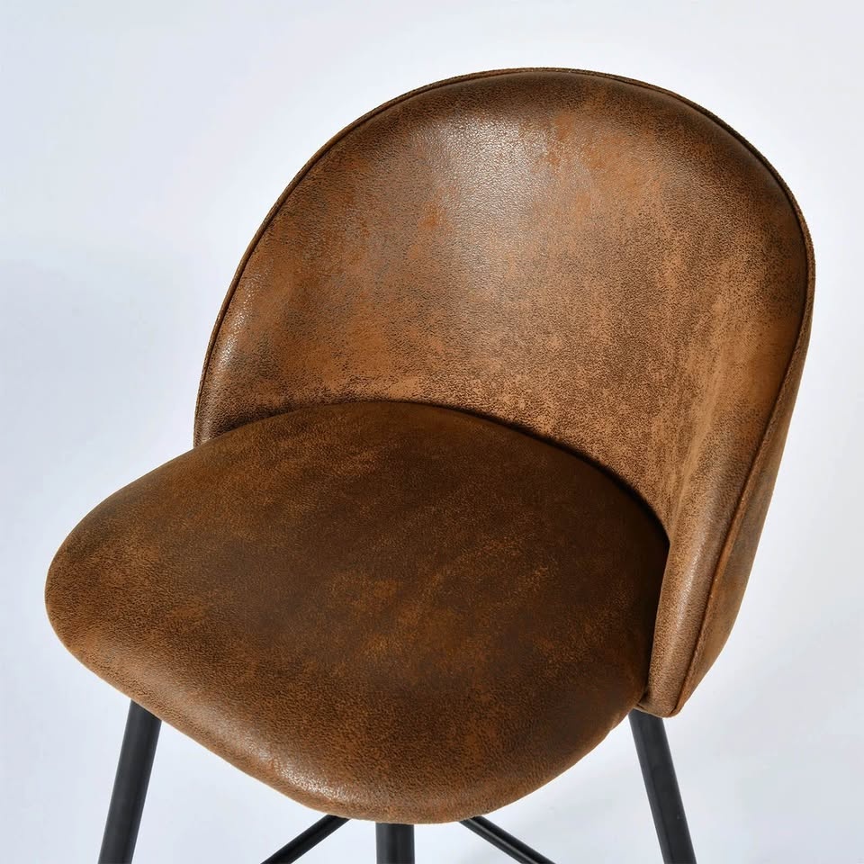 26" Swivel Counter Height Bar Stools (Set of 2) - Vintage Brown - photo 2