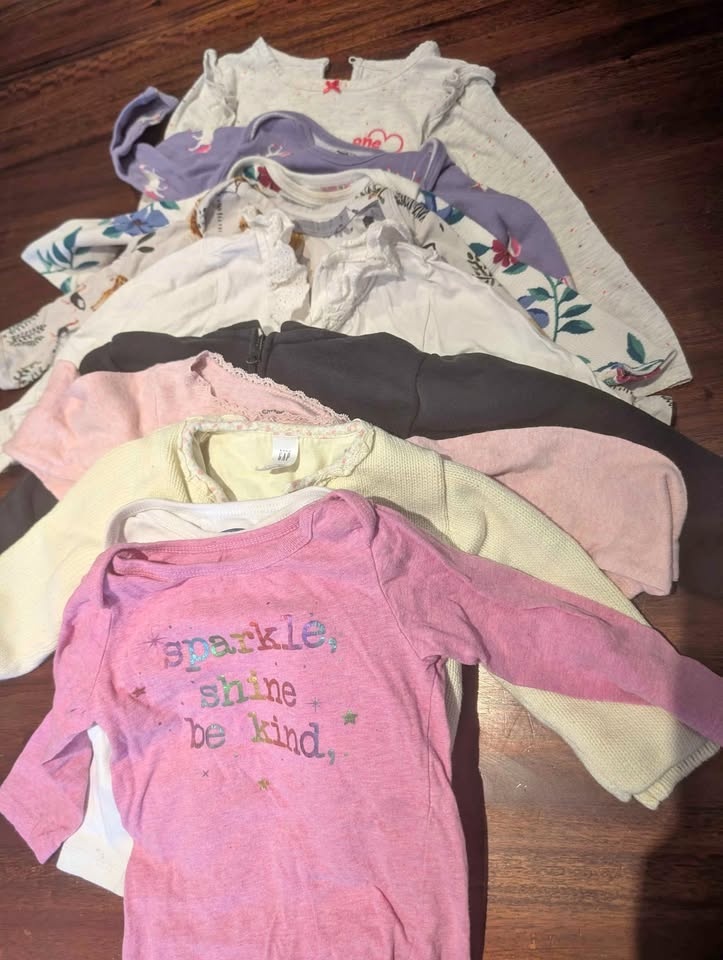 10 Girls Shirts, Size 12-18 Months