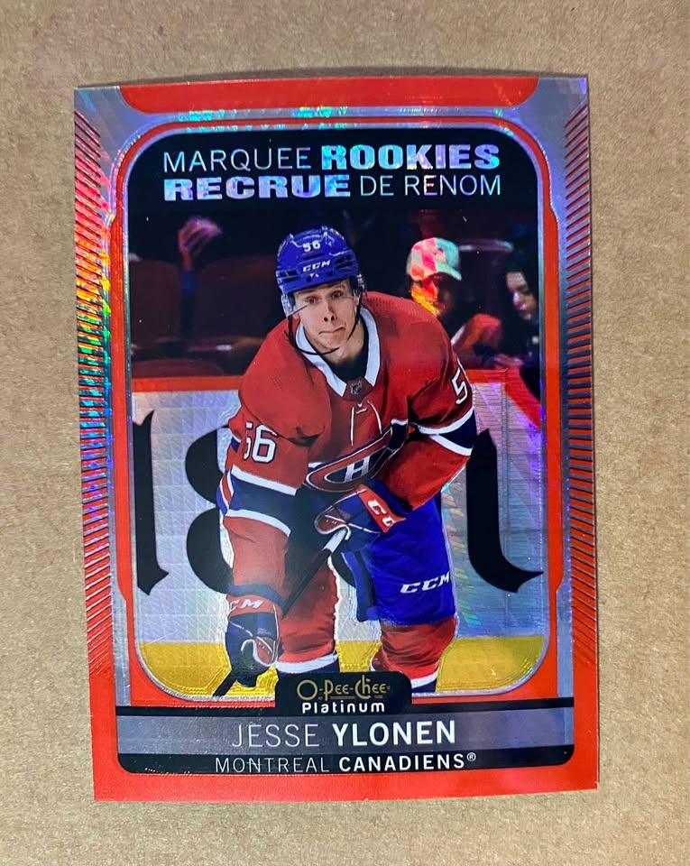 2021-22 OPC Platinum Jesse Ylonen Rookie Red Prism /199 RC