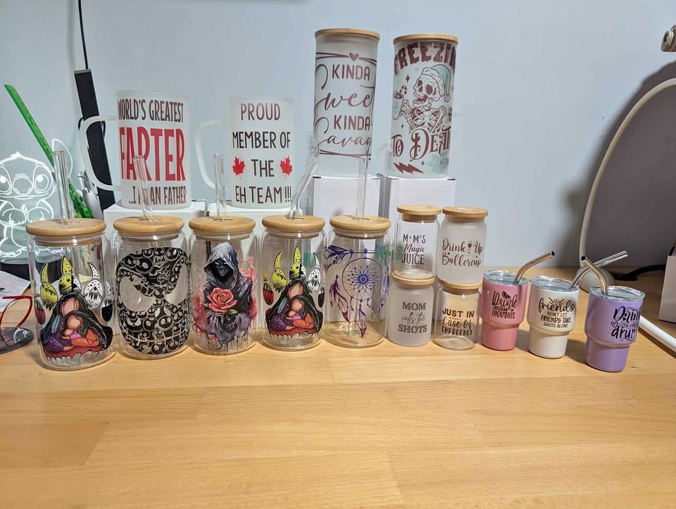Pre-made cups/shot glasses for sale.🏆