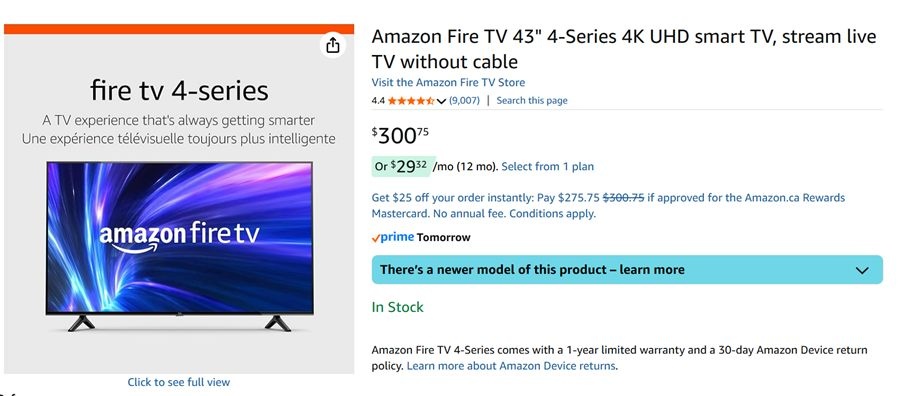 Amazon Fire TV 43" (K24NE5) with Rolling Stand - photo 2