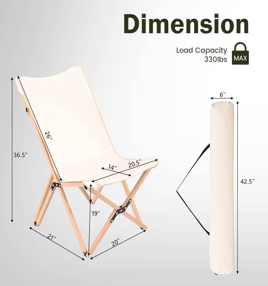 NEW Set of TWO foldable beach picnic camping tailgate bbq chairs - photo 3