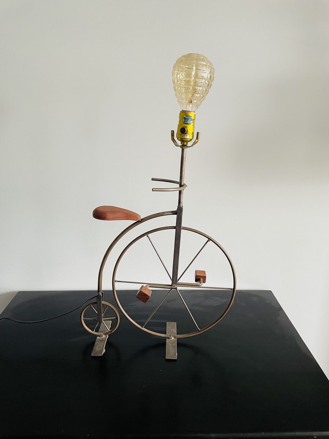 Vintage Penny-Farthing Bicycle Table Lamp