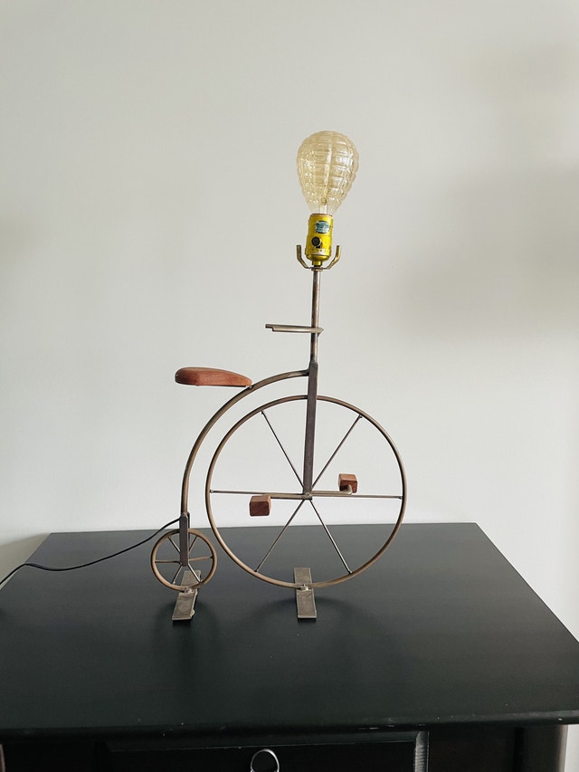 Vintage Penny-Farthing Bicycle Table Lamp - photo 2