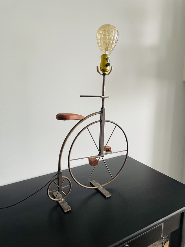 Vintage Penny-Farthing Bicycle Table Lamp - photo 3