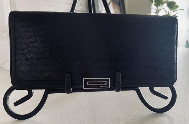 Vintage 1990s Coach Leather Classic Black Wallet
