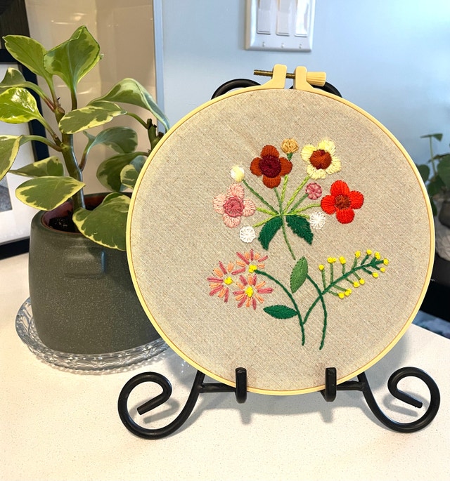 Embroidered Garden Flowers